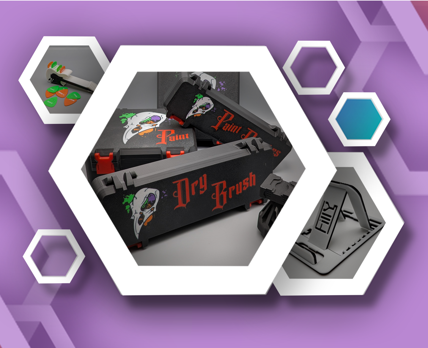 Unique & Artistic 3D-Printed Accessories image of accessories collage