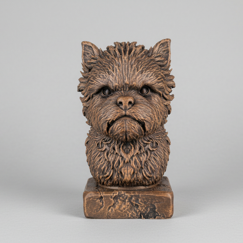 3D printed Affenpincher bust