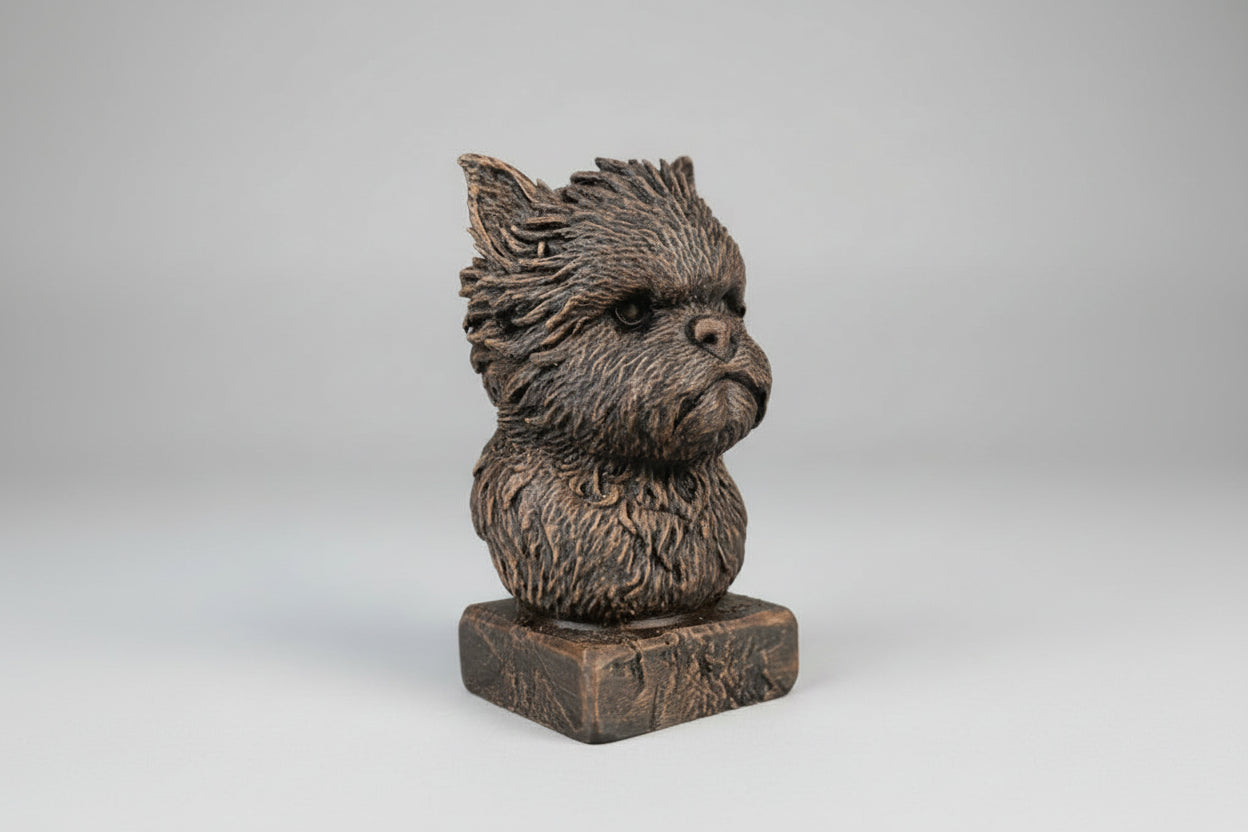 3D printed Affenpincher bust