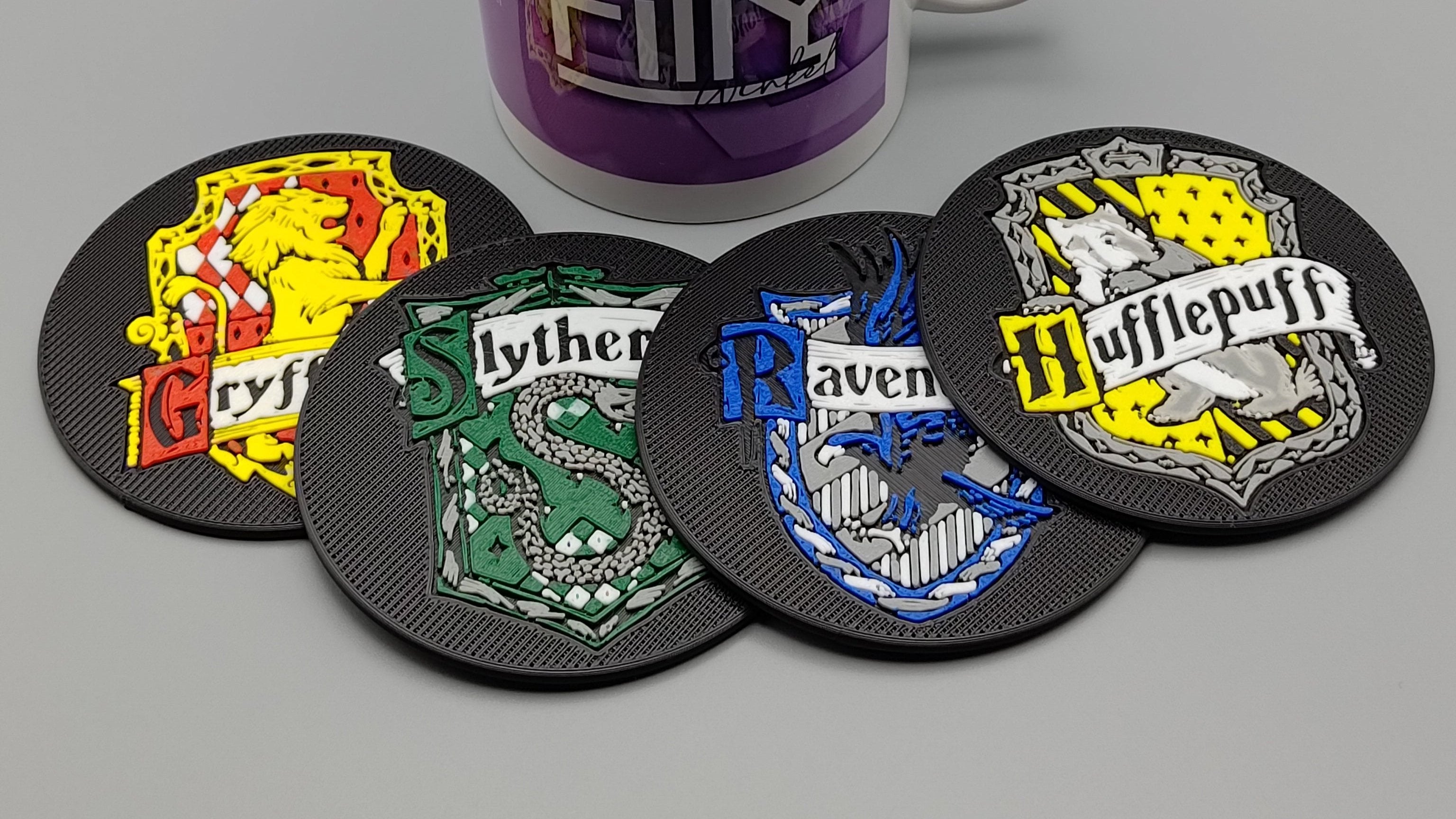 Drinks Coasters inspired by The houses of Hogwarts. - Fillywinkel