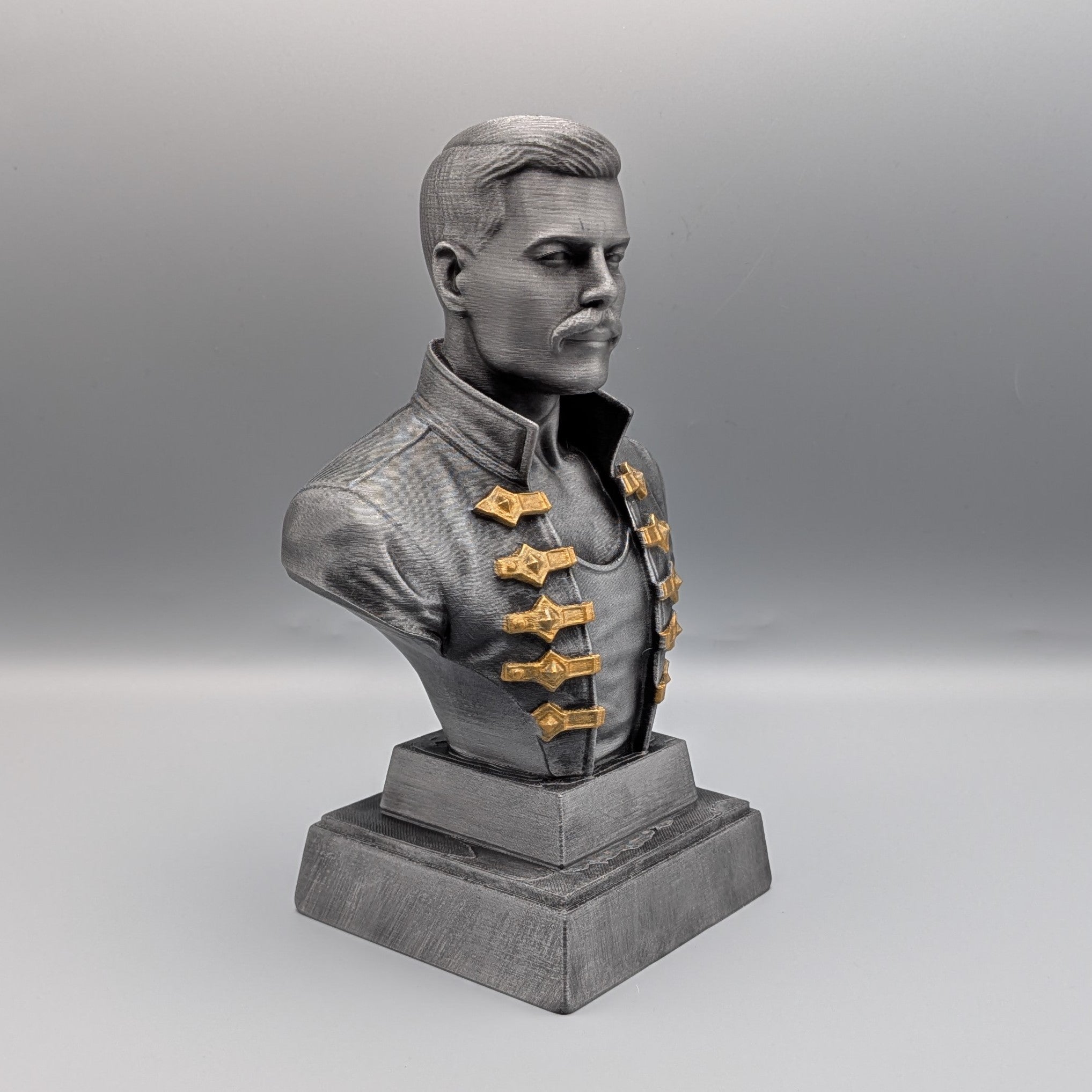 Freddy tribute rock bust silver gold sculpture