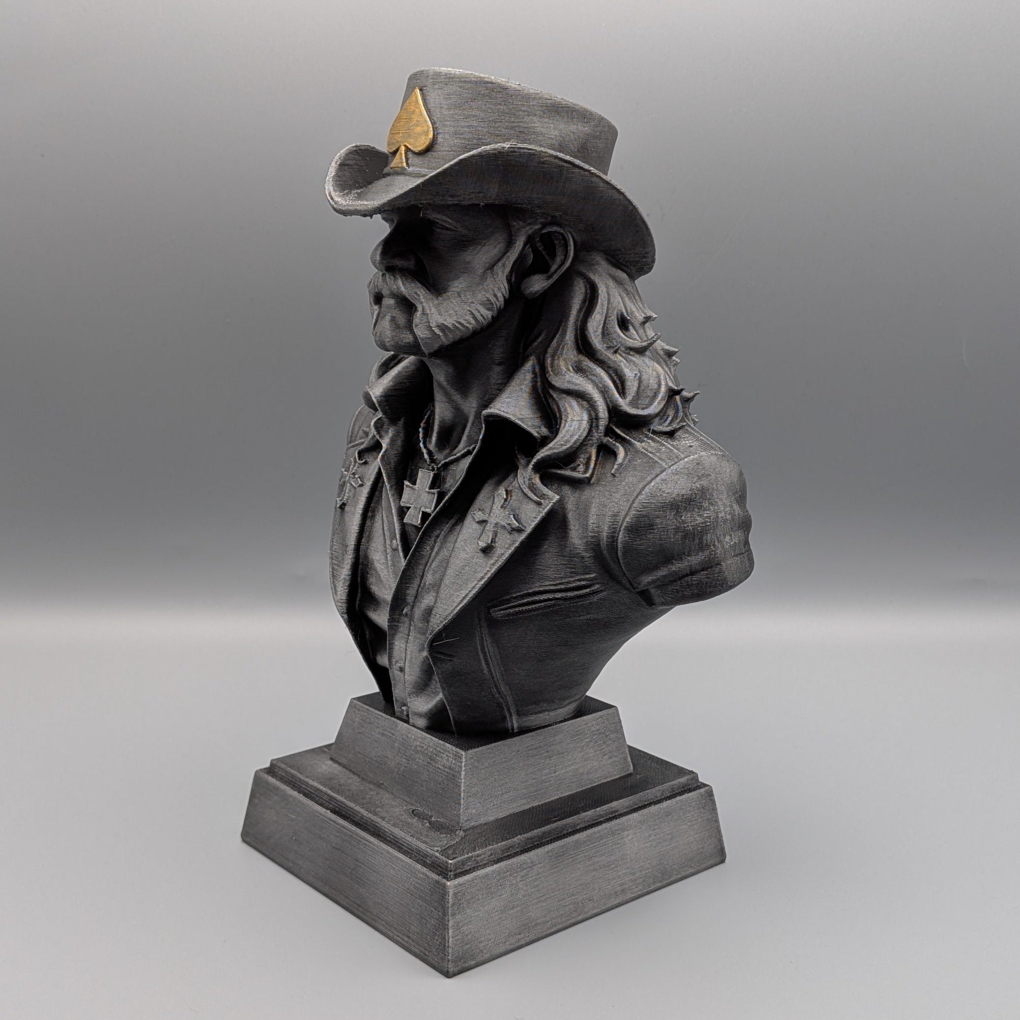 3D printed rock sculpture hand painted metallic finish