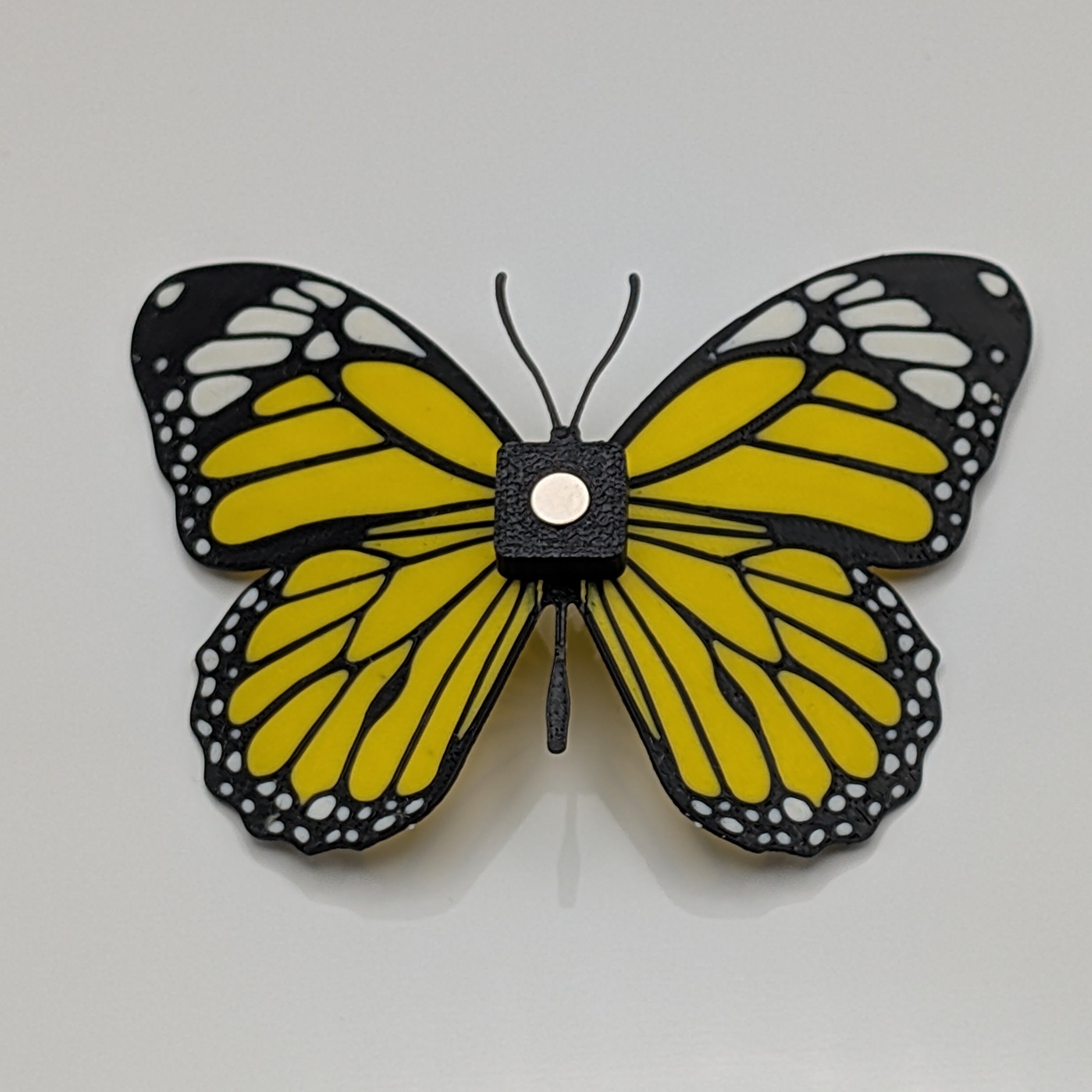 Magnet Butterfly Yellow Back - Fillywinkel