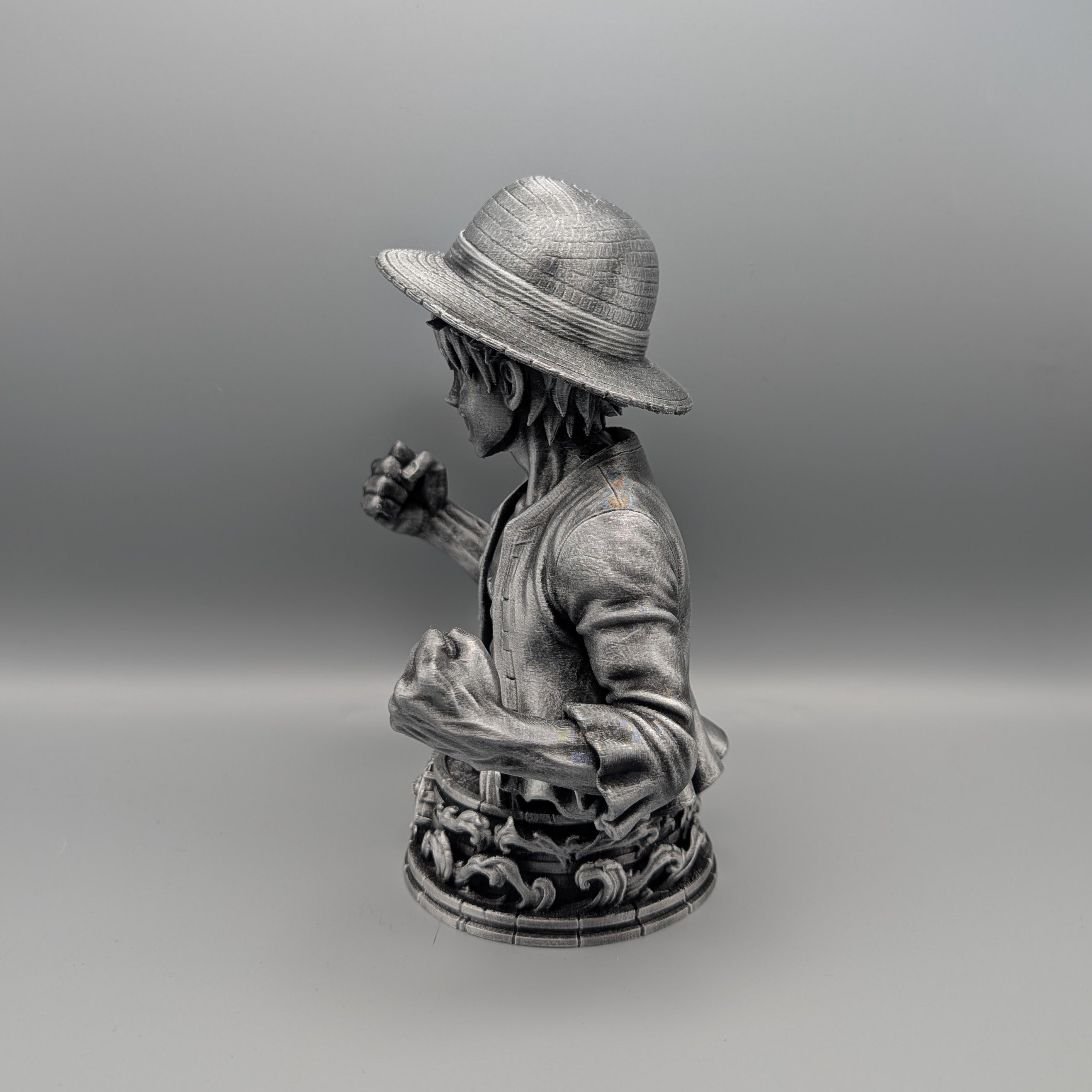 Monkey D. Luffy 3D printed bust detailed left side angle