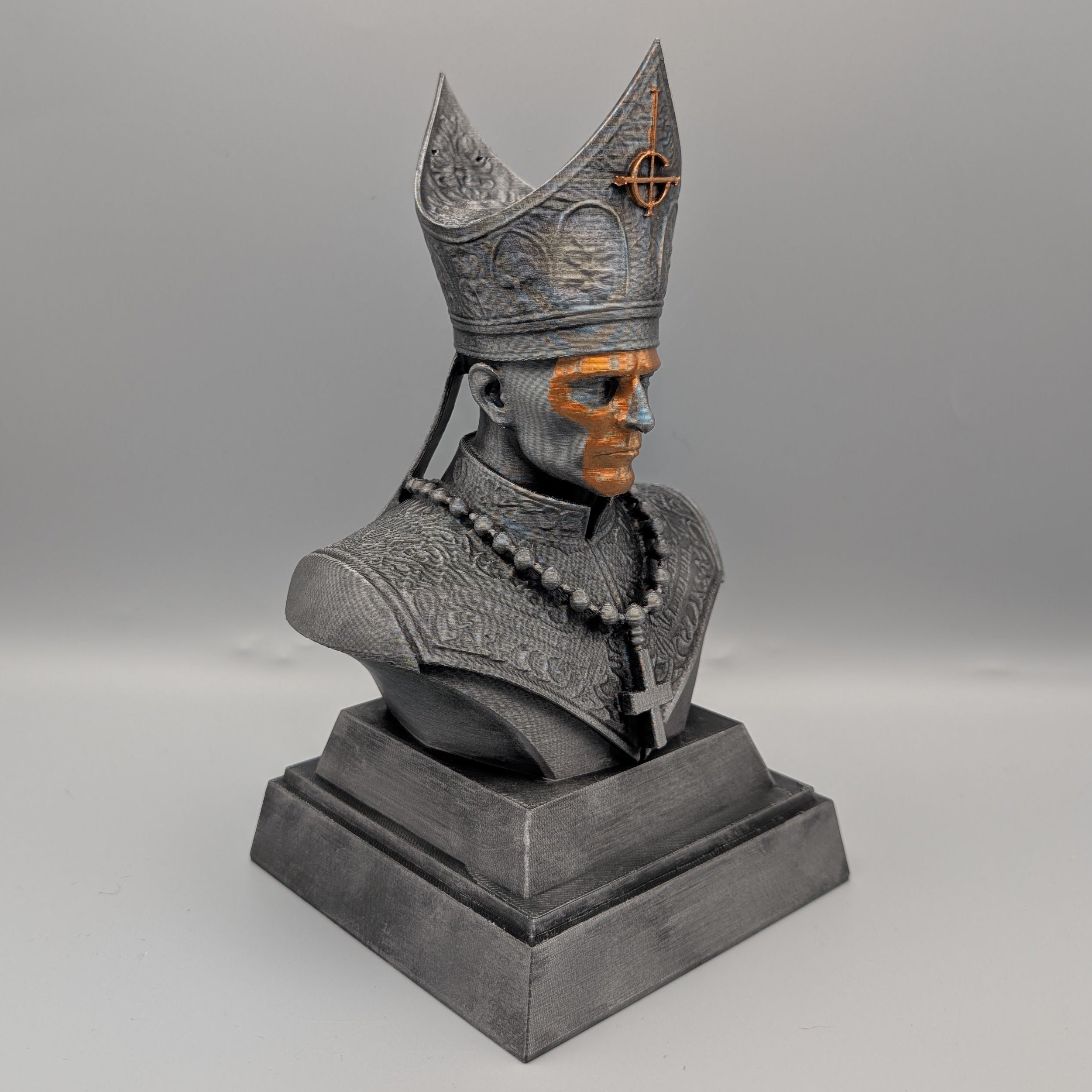 Rock Legend Ghost tribute bust side right-hand view