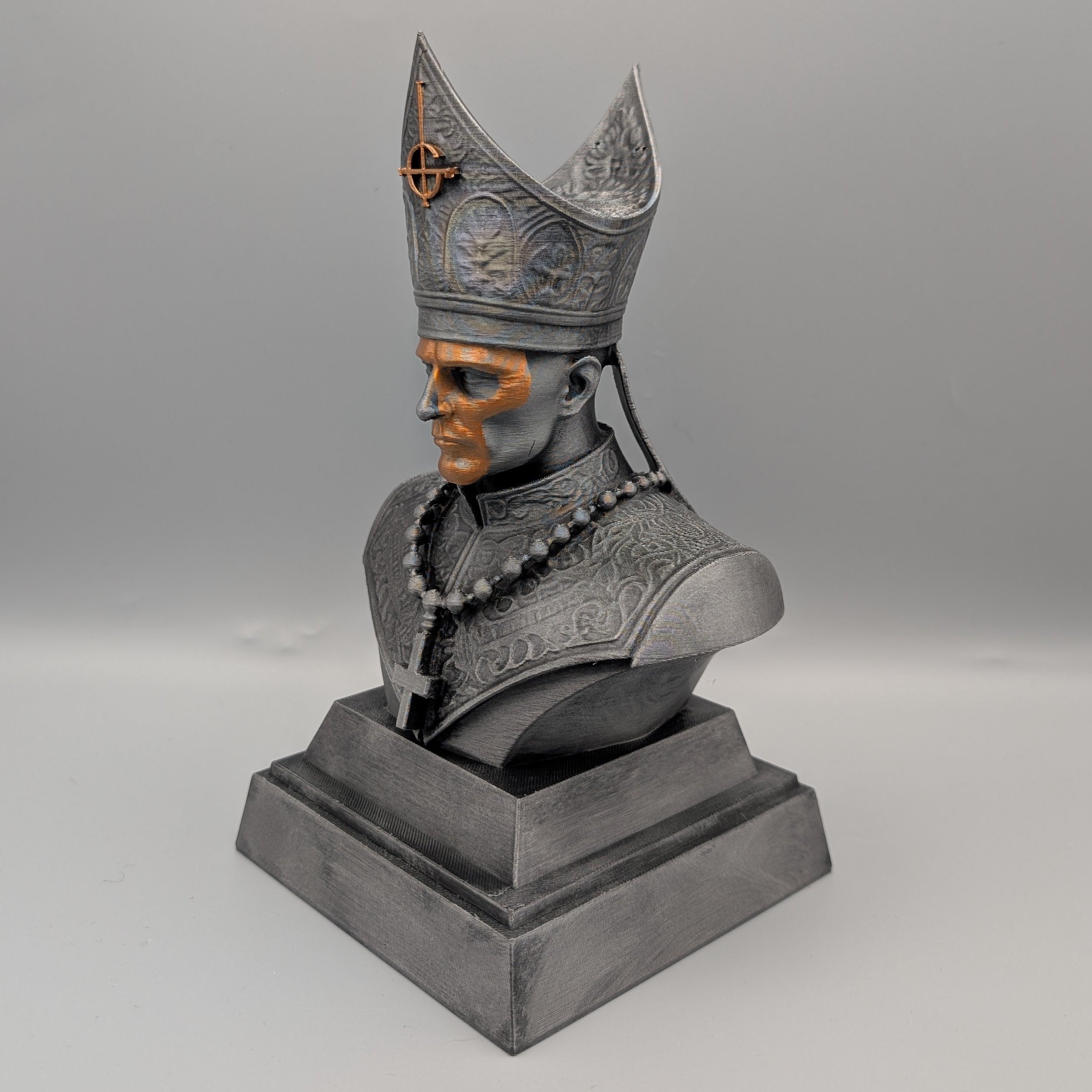 Rock Legend Ghost tribute bust side left-hand view