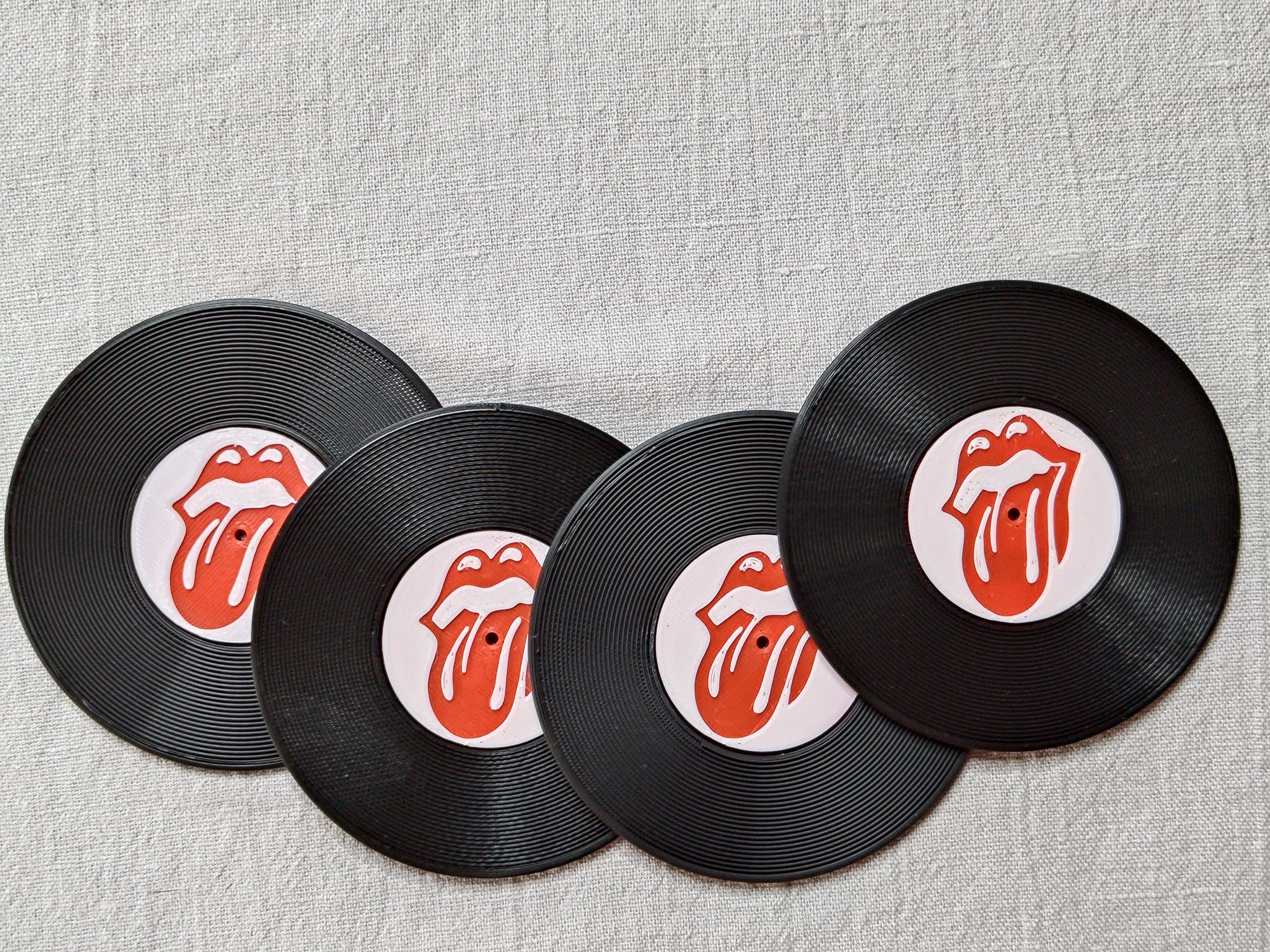 Record Coaster inspired by The Rolling Stones - Fillywinkel