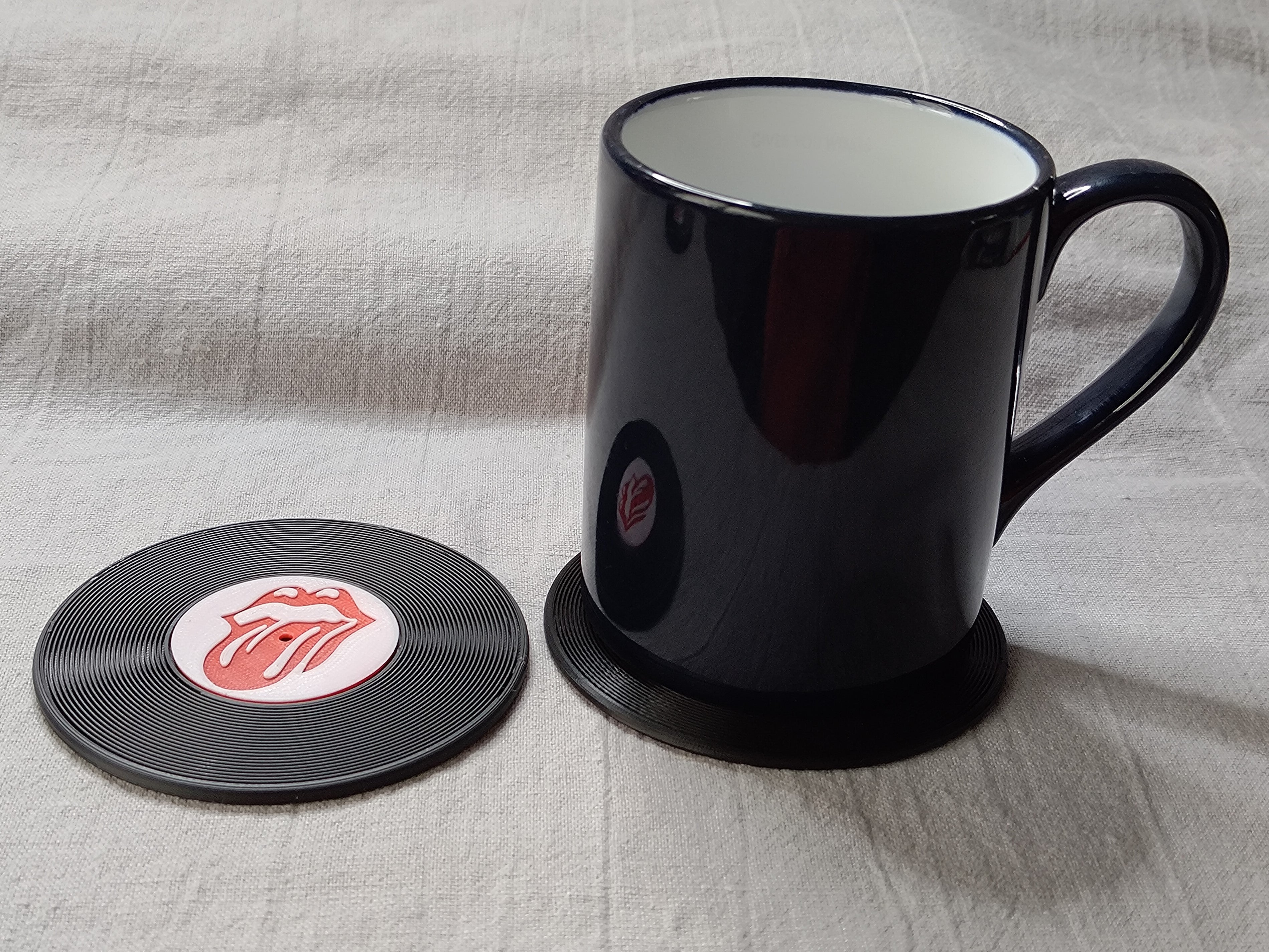 Record Coaster inspired by The Rolling Stones - Fillywinkel