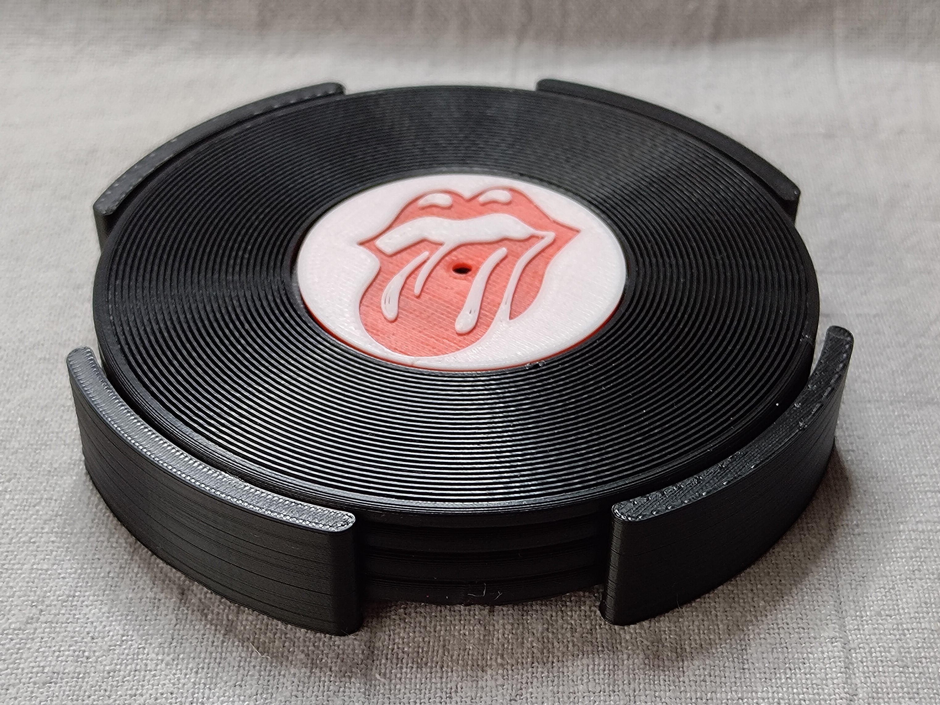 Record Coaster inspired by The Rolling Stones - Fillywinkel