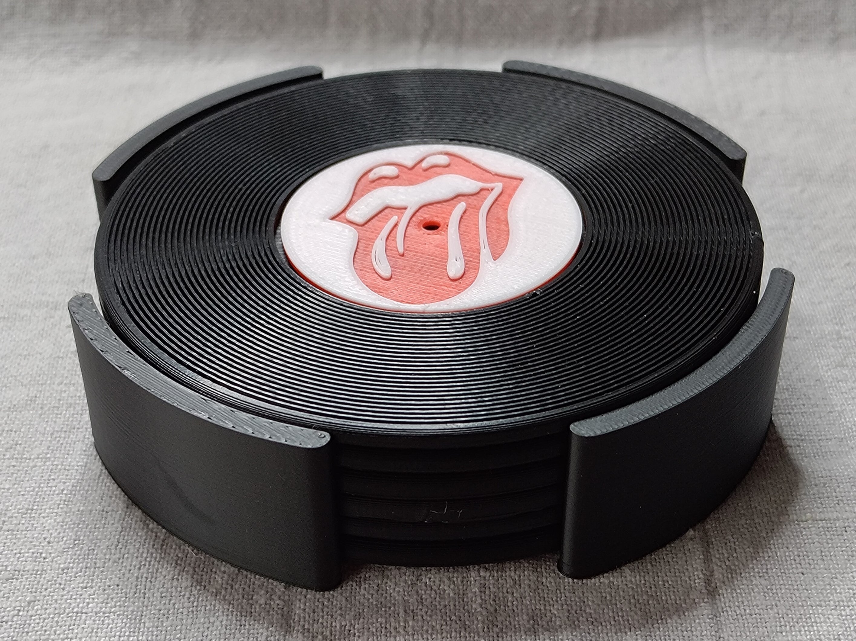 Record Coaster inspired by The Rolling Stones - Fillywinkel