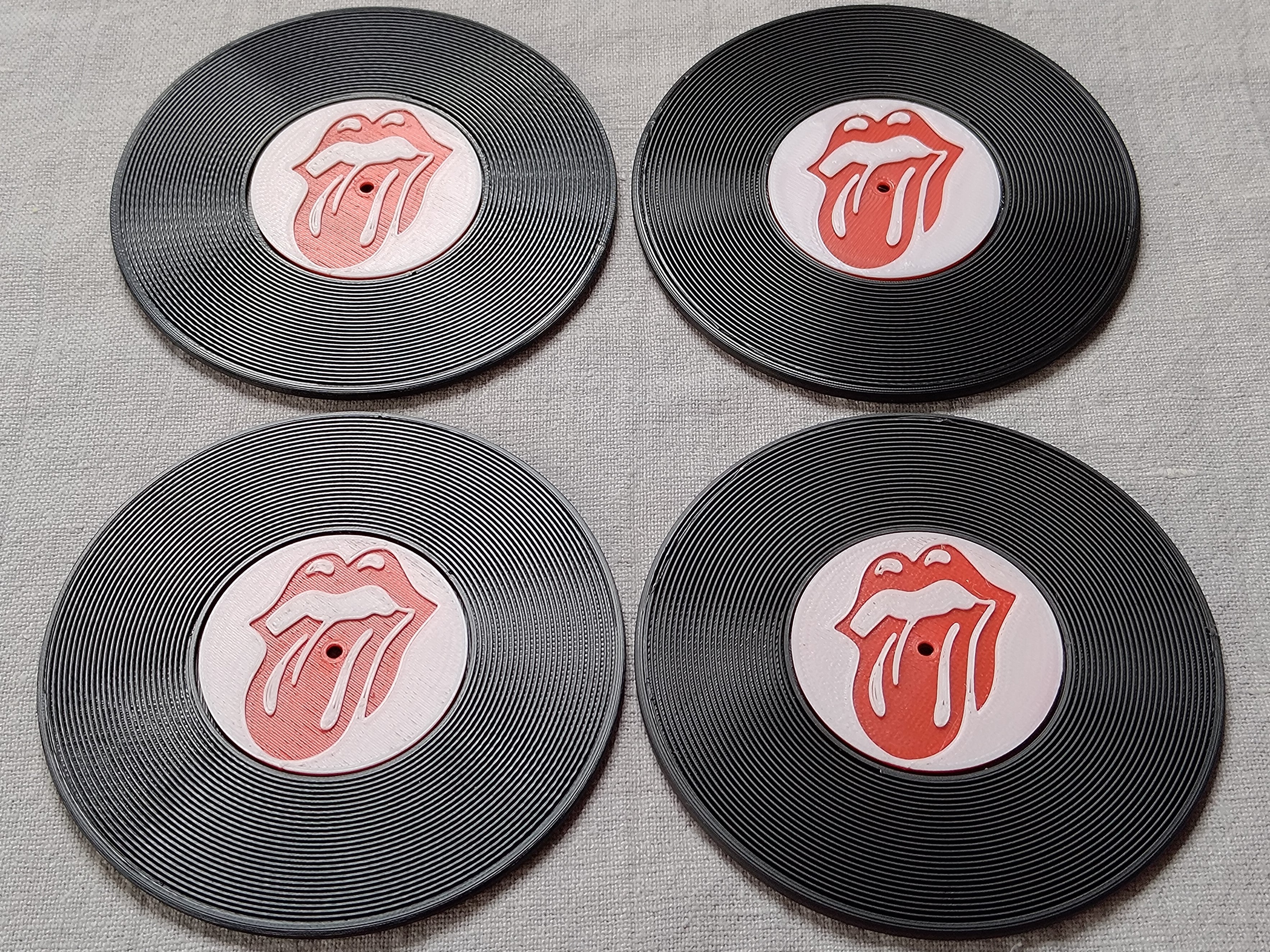 Record Coaster inspired by The Rolling Stones - Fillywinkel