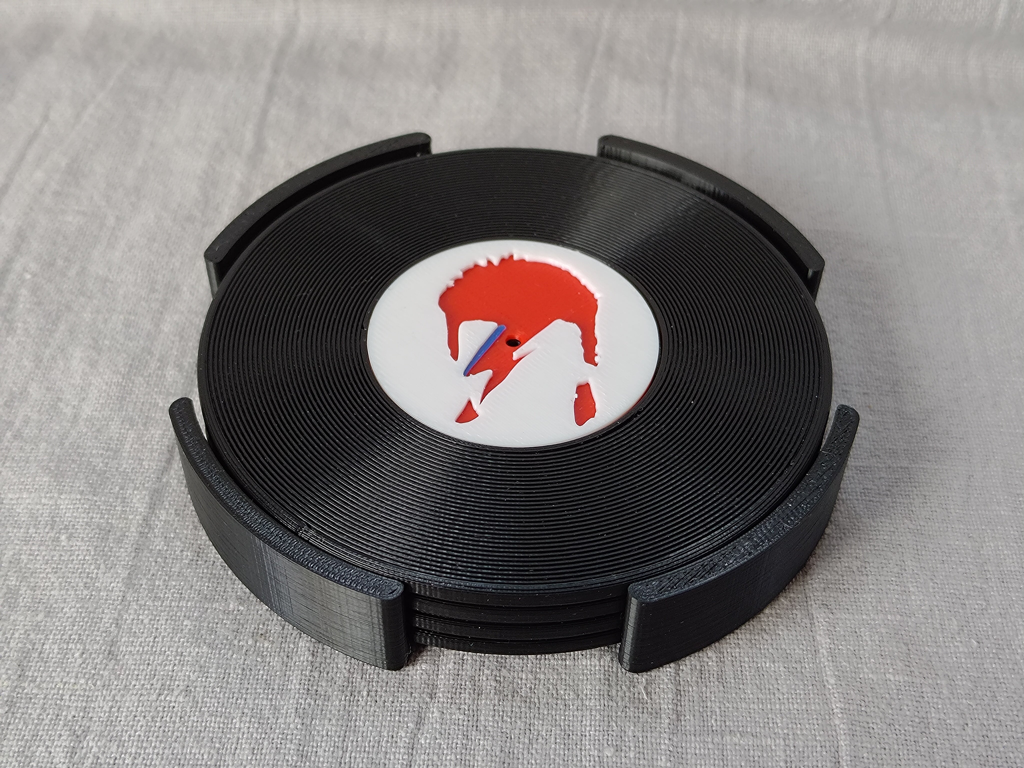 Record Coaster inspired by David Bowie - Fillywinkel