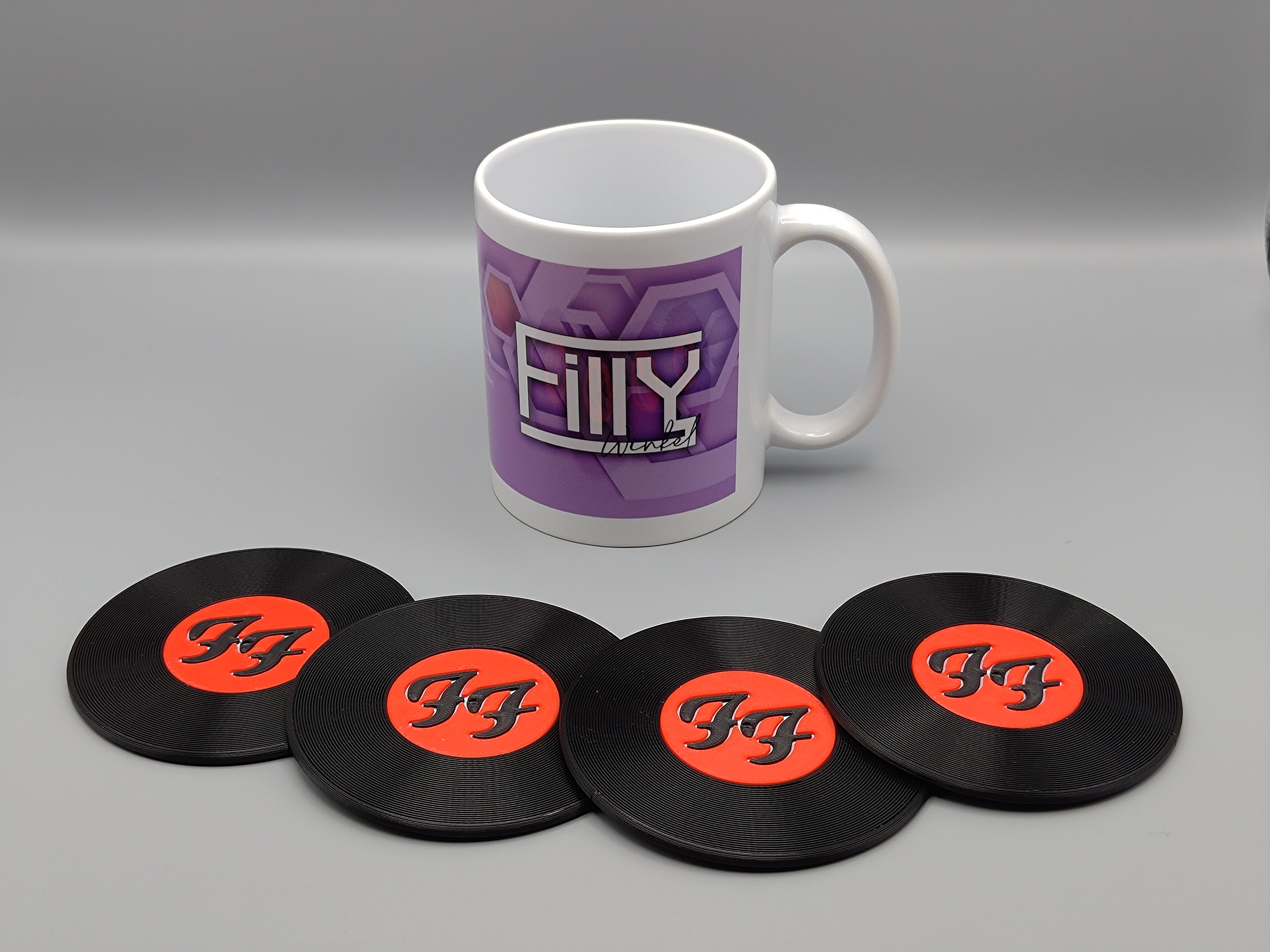 Record Coaster inspired by Foo Fighters - Fillywinkel