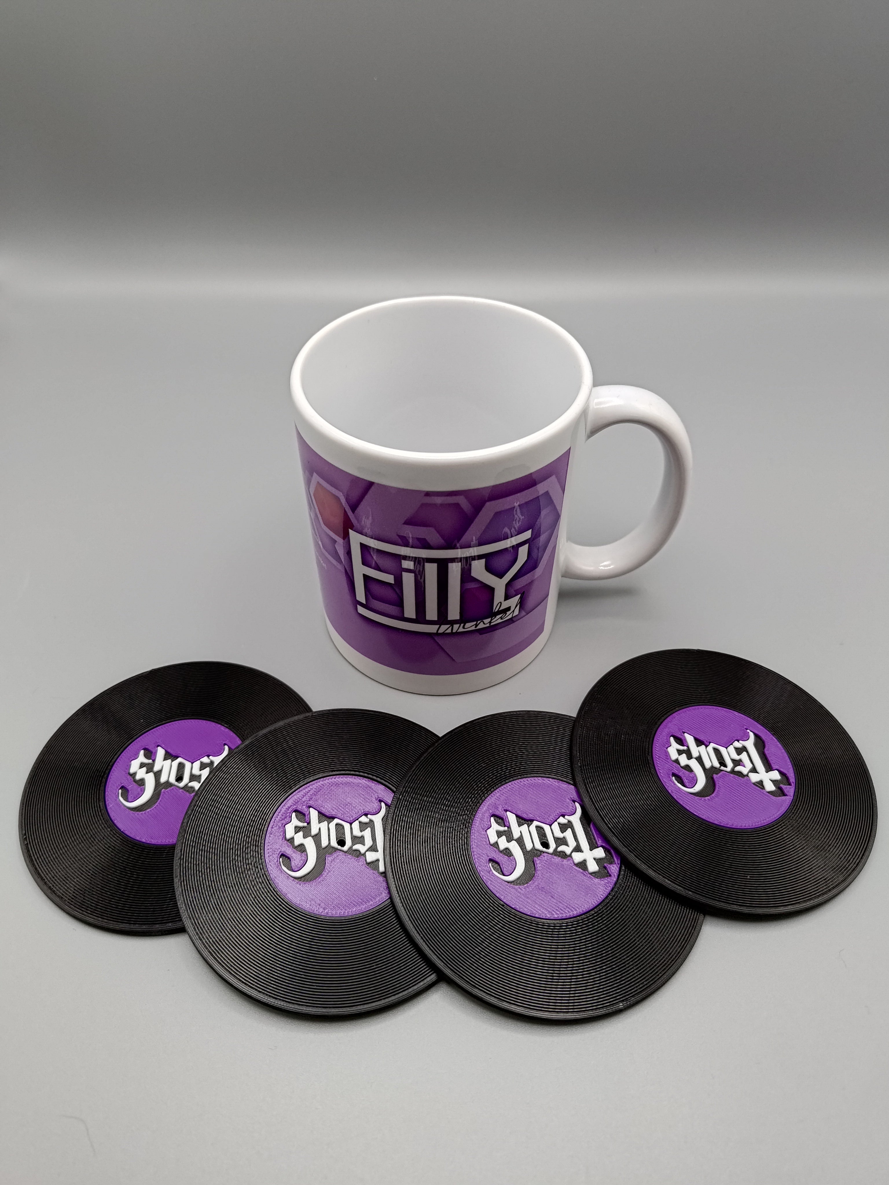 Record Coaster inspired by Ghost Band - Fillywinkel