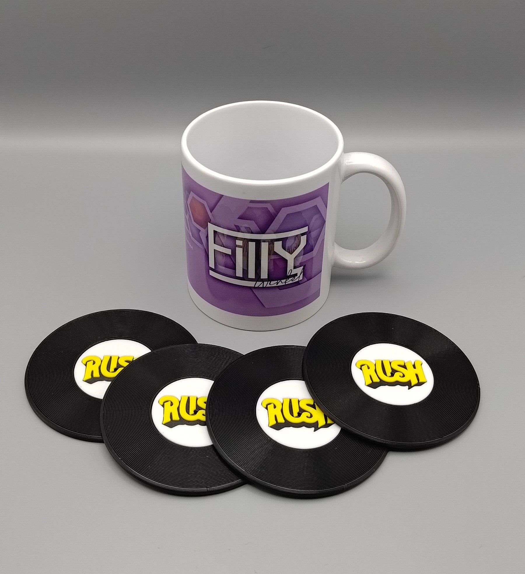 Record Coaster inspired by Rush - Fillywinkel