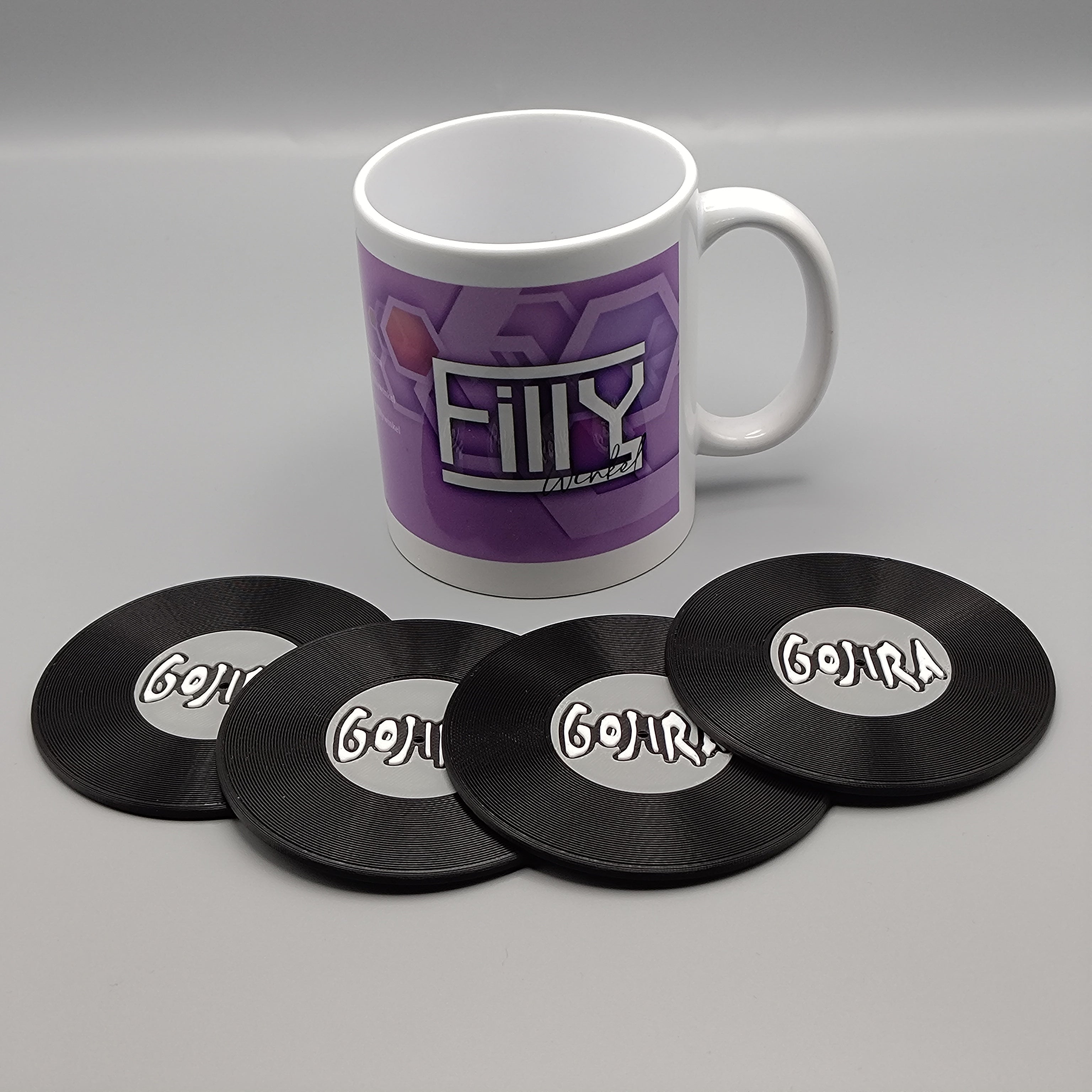 Record Coaster inspired by Gojira - Fillywinkel