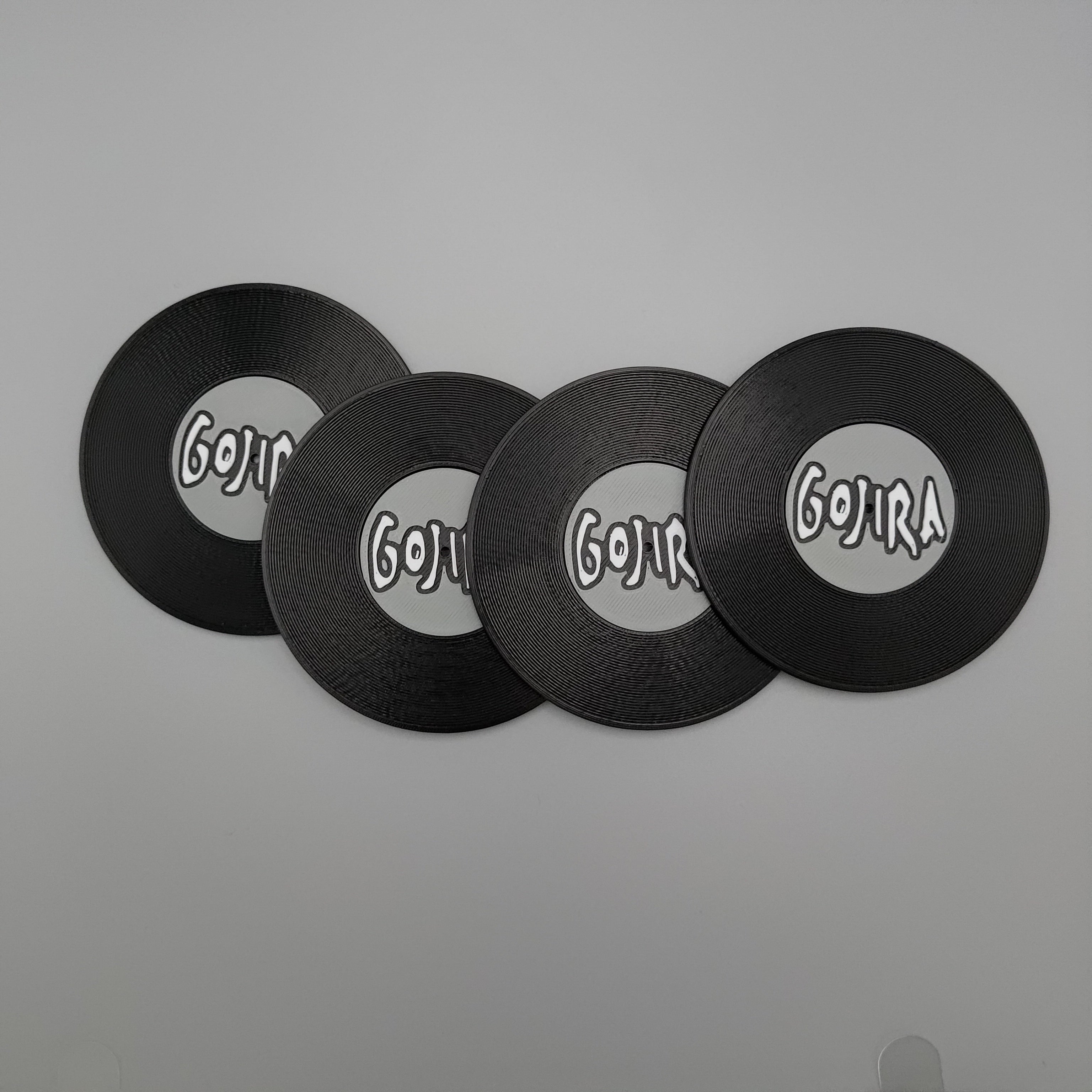 Record Coaster inspired by Gojira - Fillywinkel