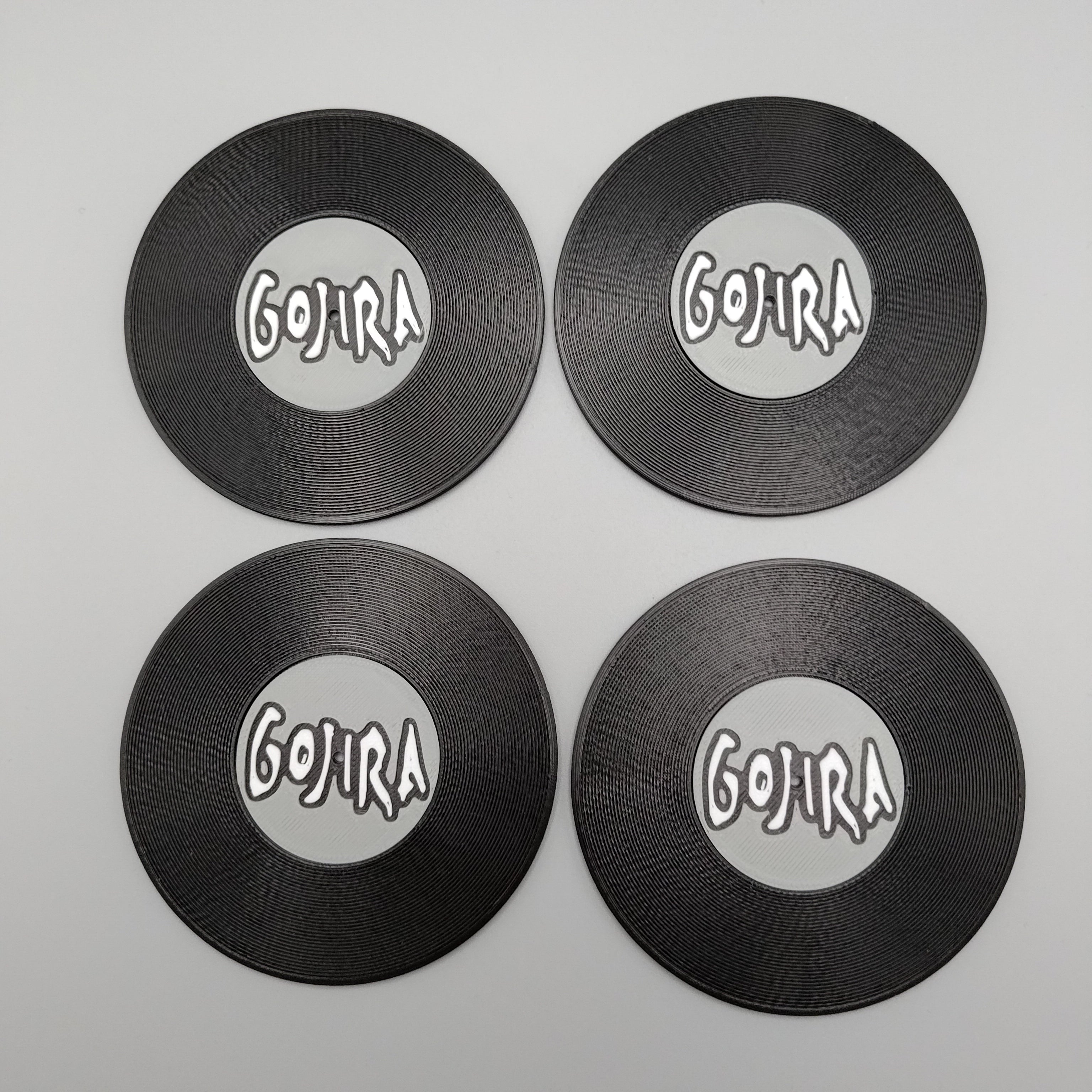 Record Coaster inspired by Gojira - Fillywinkel