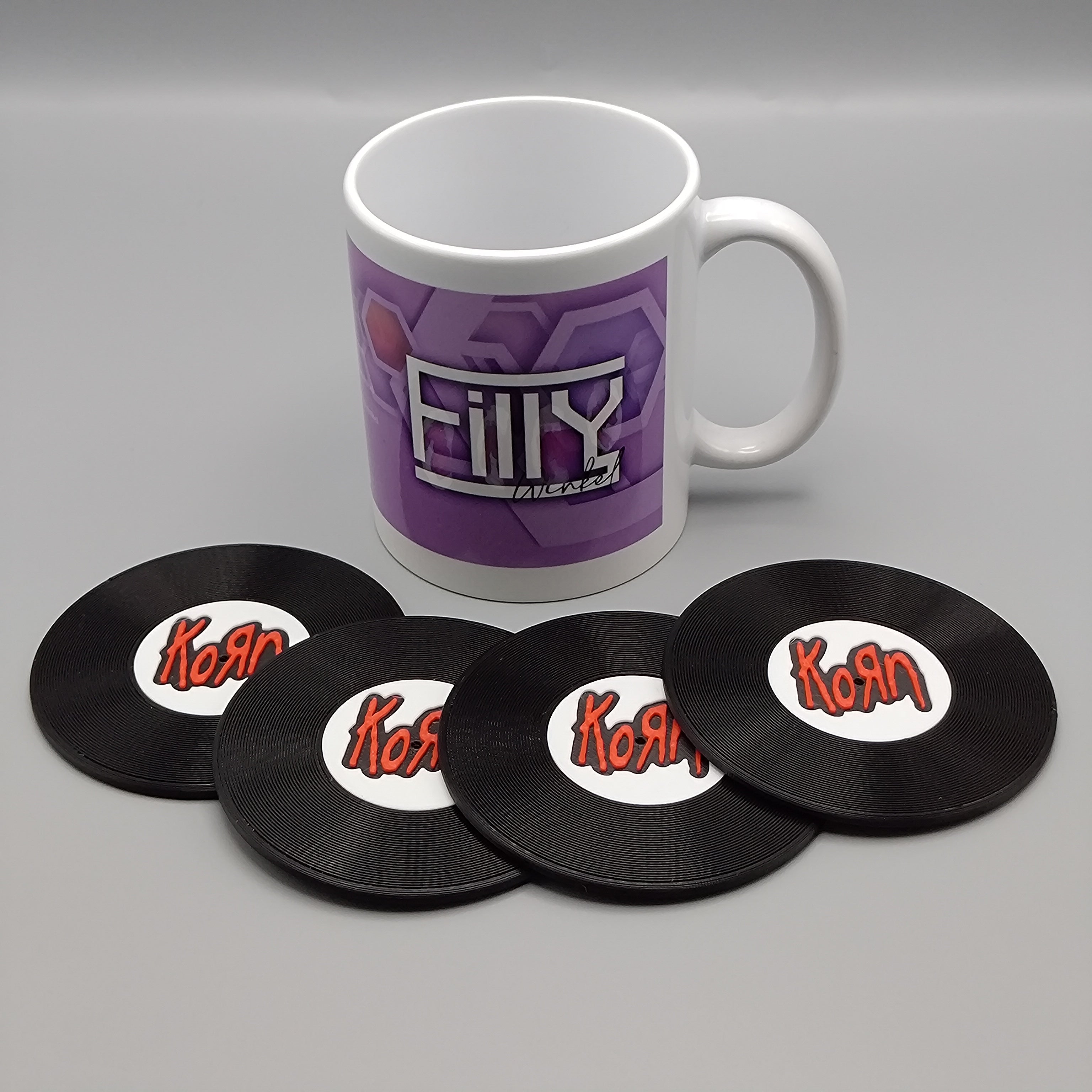 Record Coaster inspired by Korn - Fillywinkel