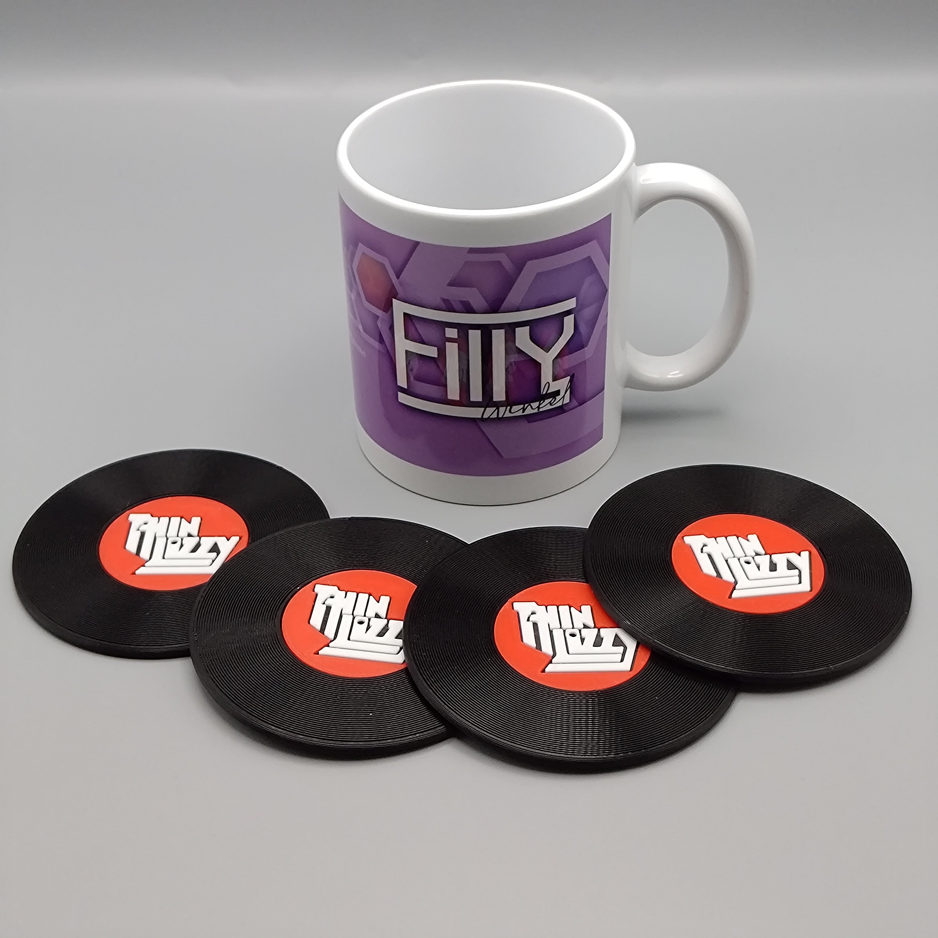 Record Coaster inspired by Thin Lizzy - Fillywinkel