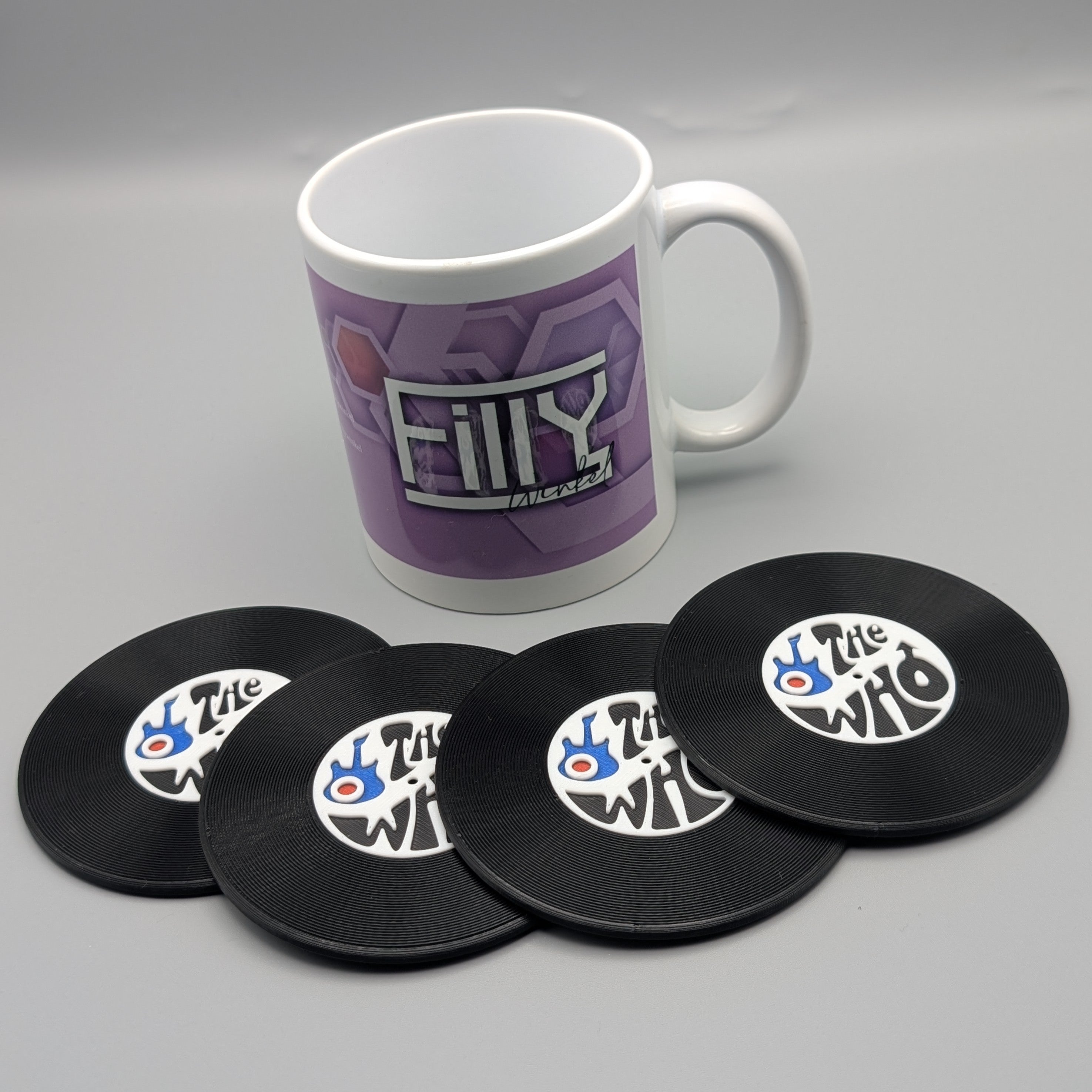 Record Coaster inspired by The Who - Fillywinkel