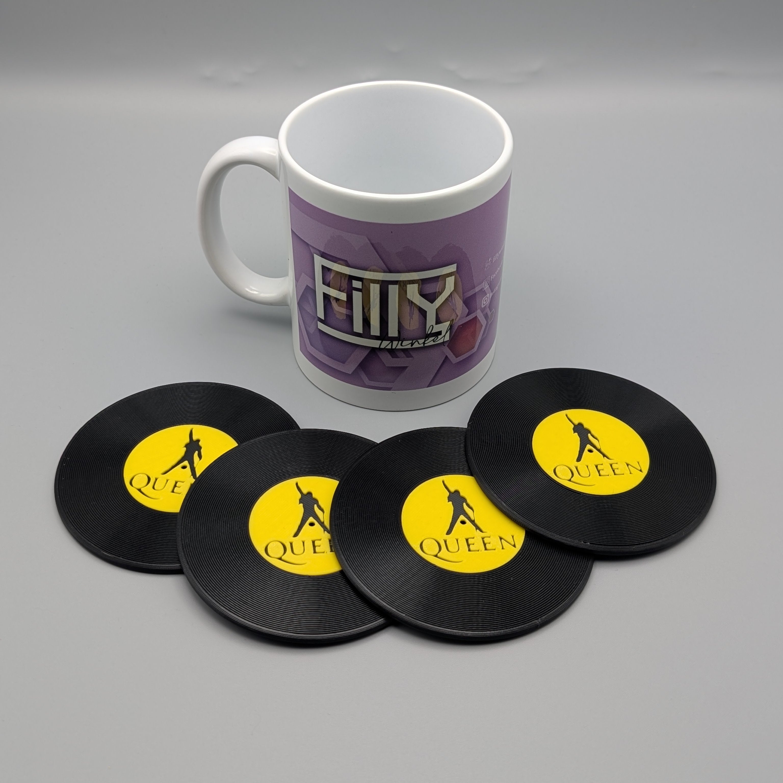 Record Coaster inspired by Queen - Fillywinkel