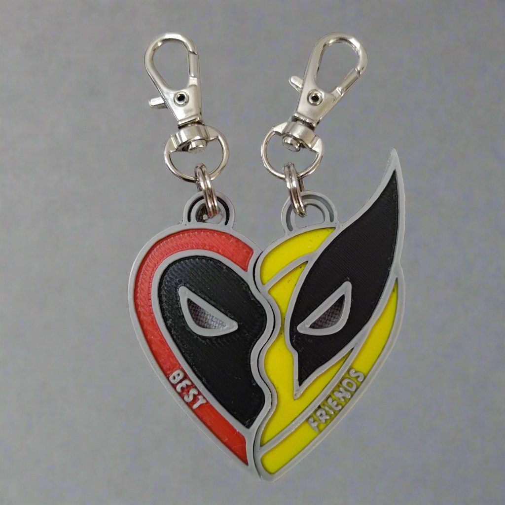 Keychain inspired by Deadpool and Wolverine - Fillywinkel