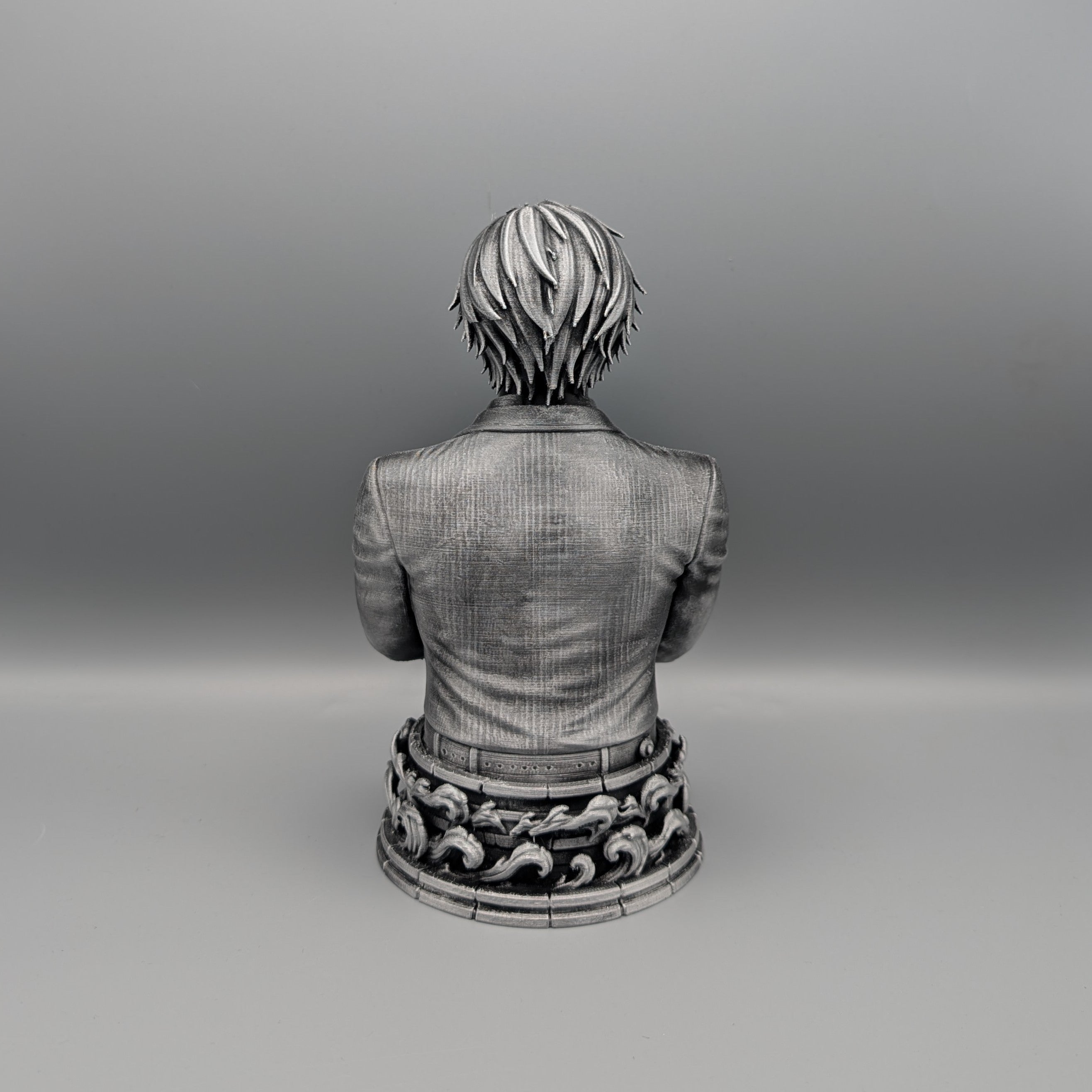 Sanji anime bust rear view with detailed hair and suit