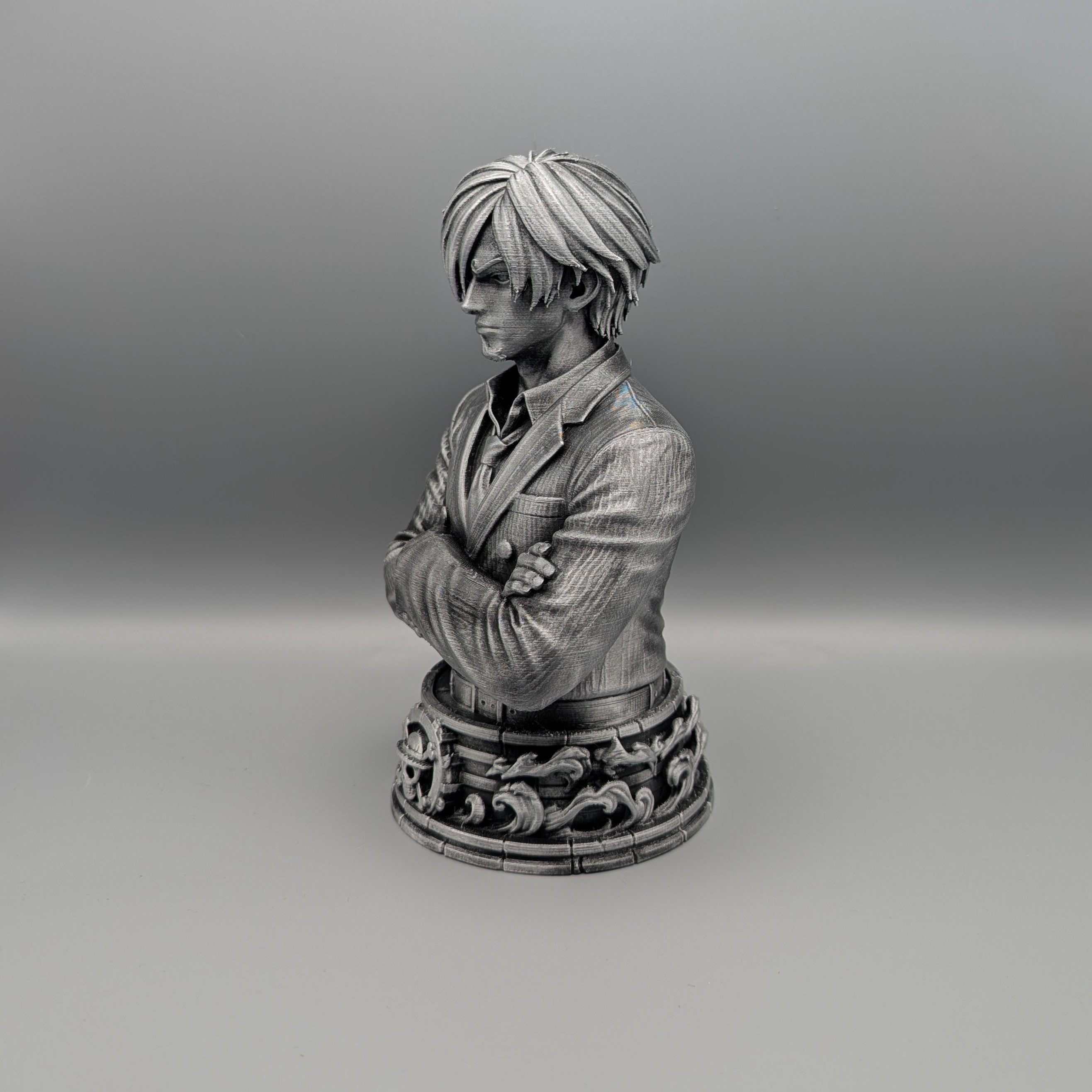 Sanji 3D printed anime bust detailed left side angle