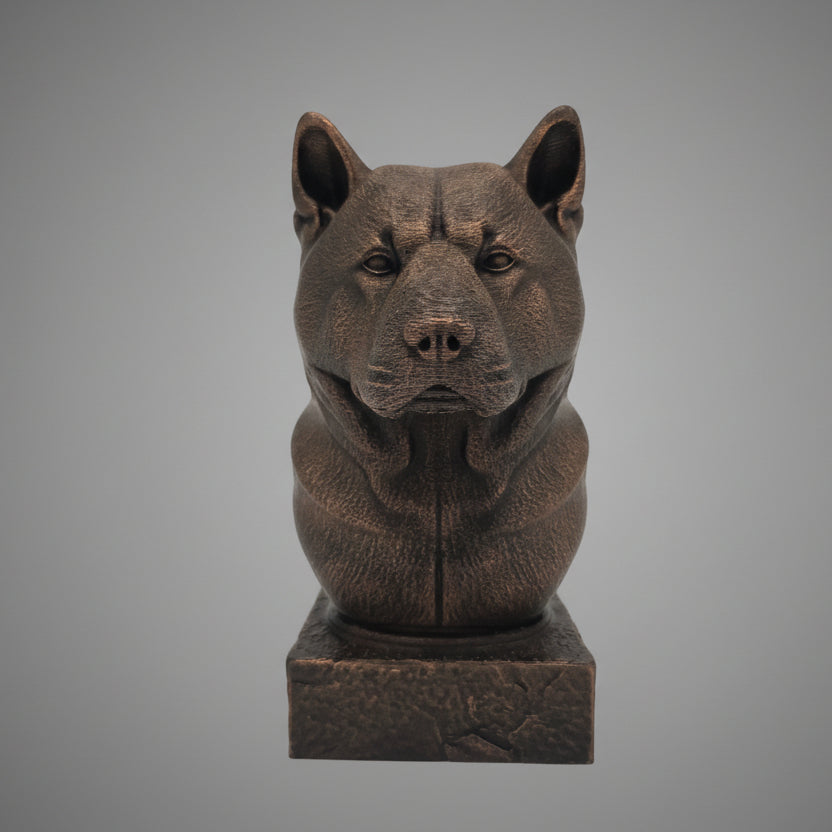 3D printed Akita bust