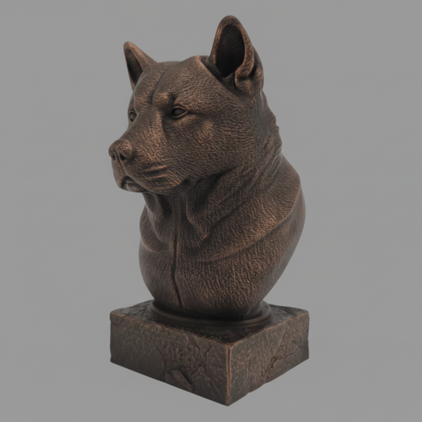 3D printed Akita bust