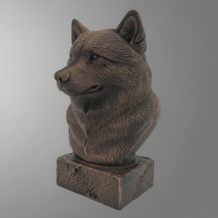 3D Printed Alaskan Malamute Bust