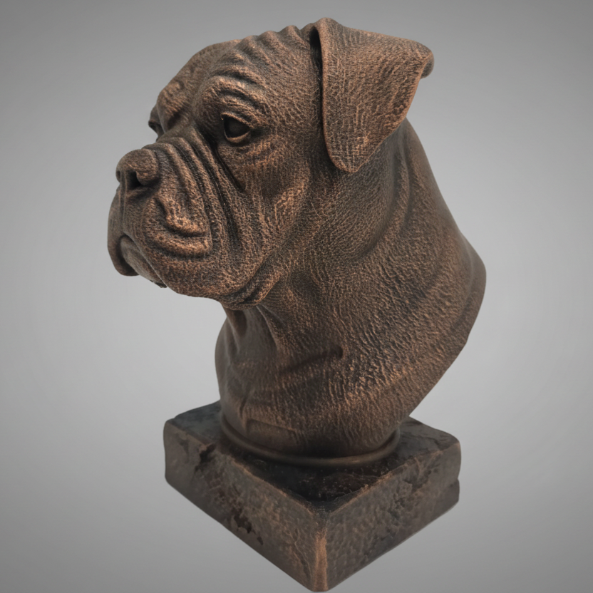 3D printed American Bulldog bust