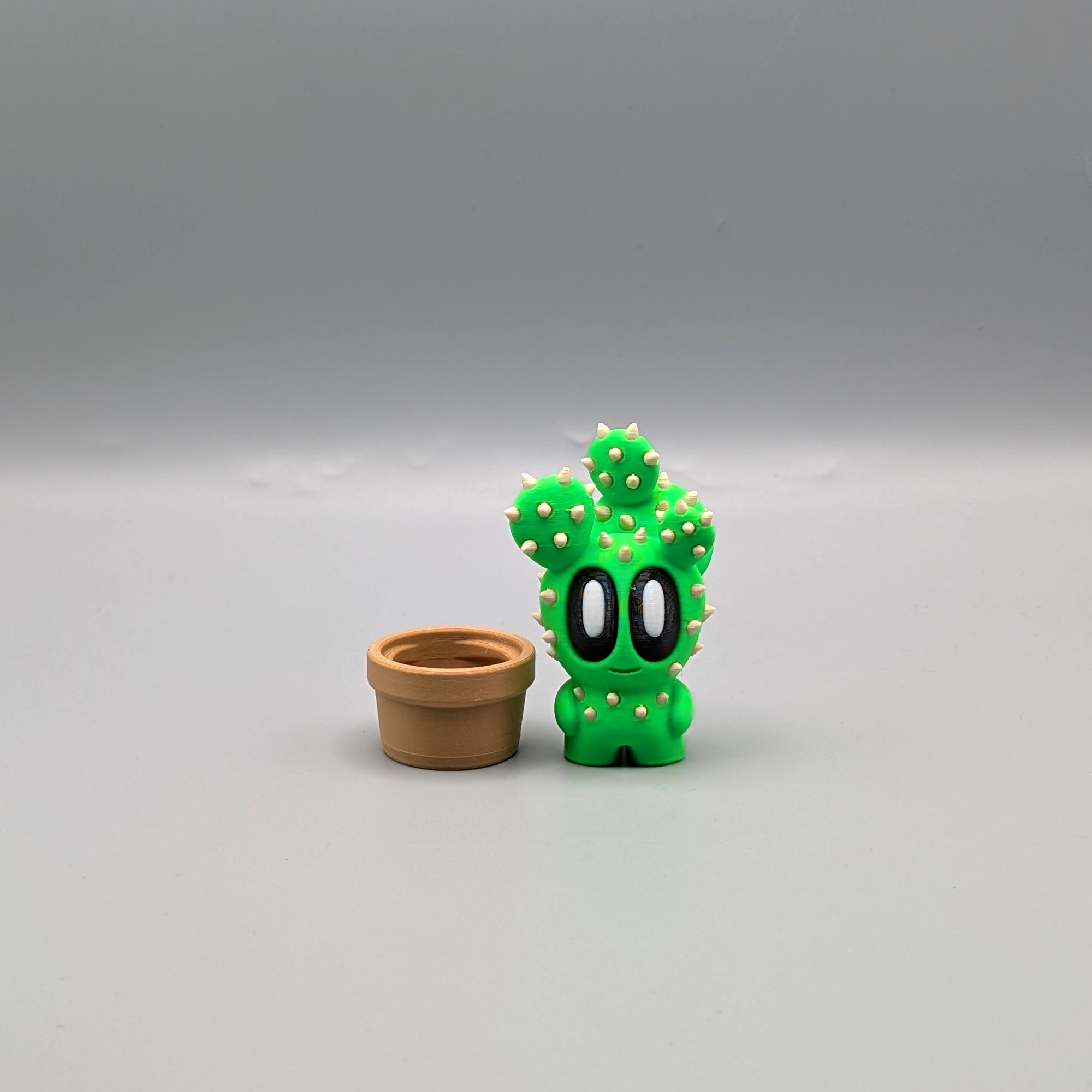 Desk Buddy prickly pear cactus on desk workspace