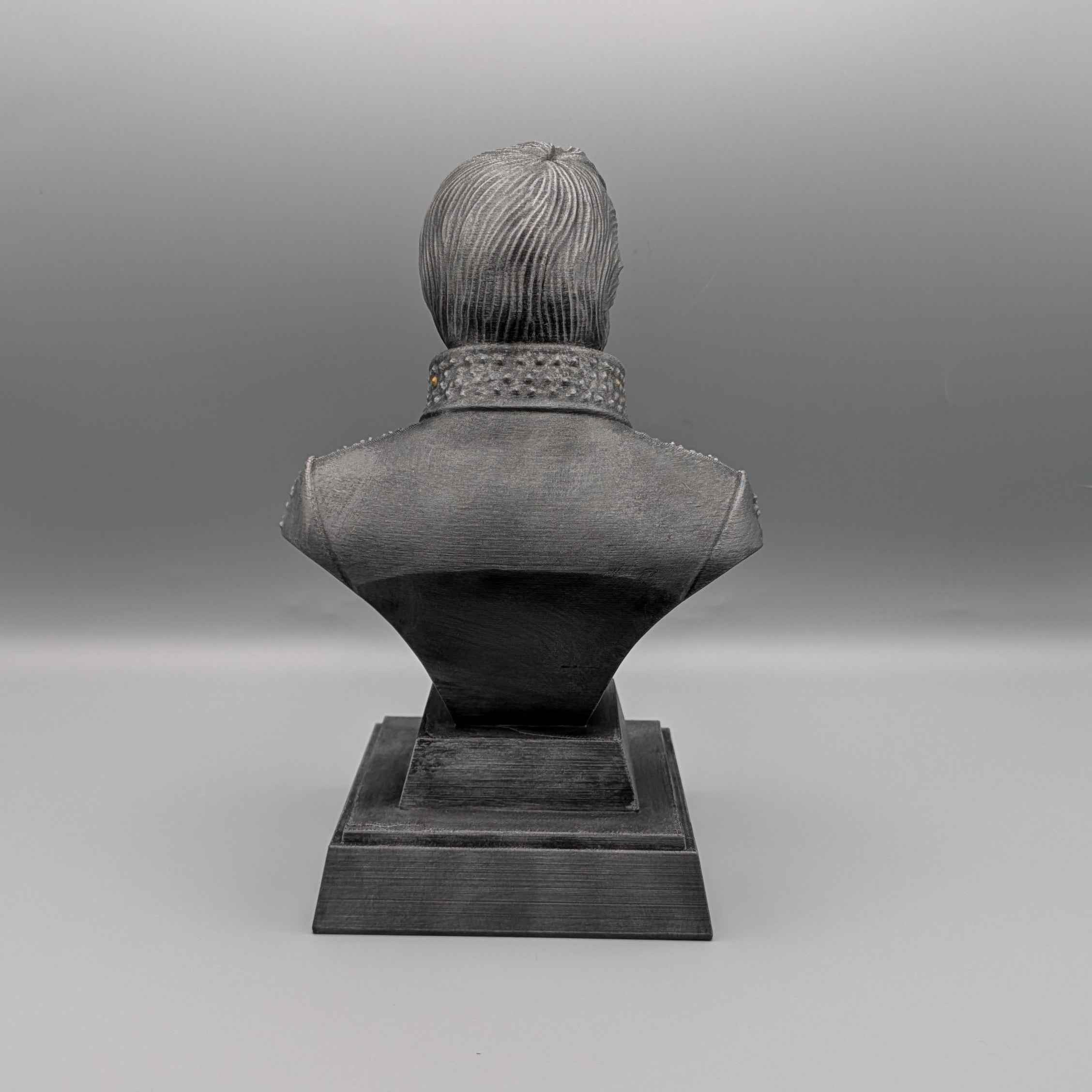 Elvis Presley tribute bust back view detailed rock legend sculpture