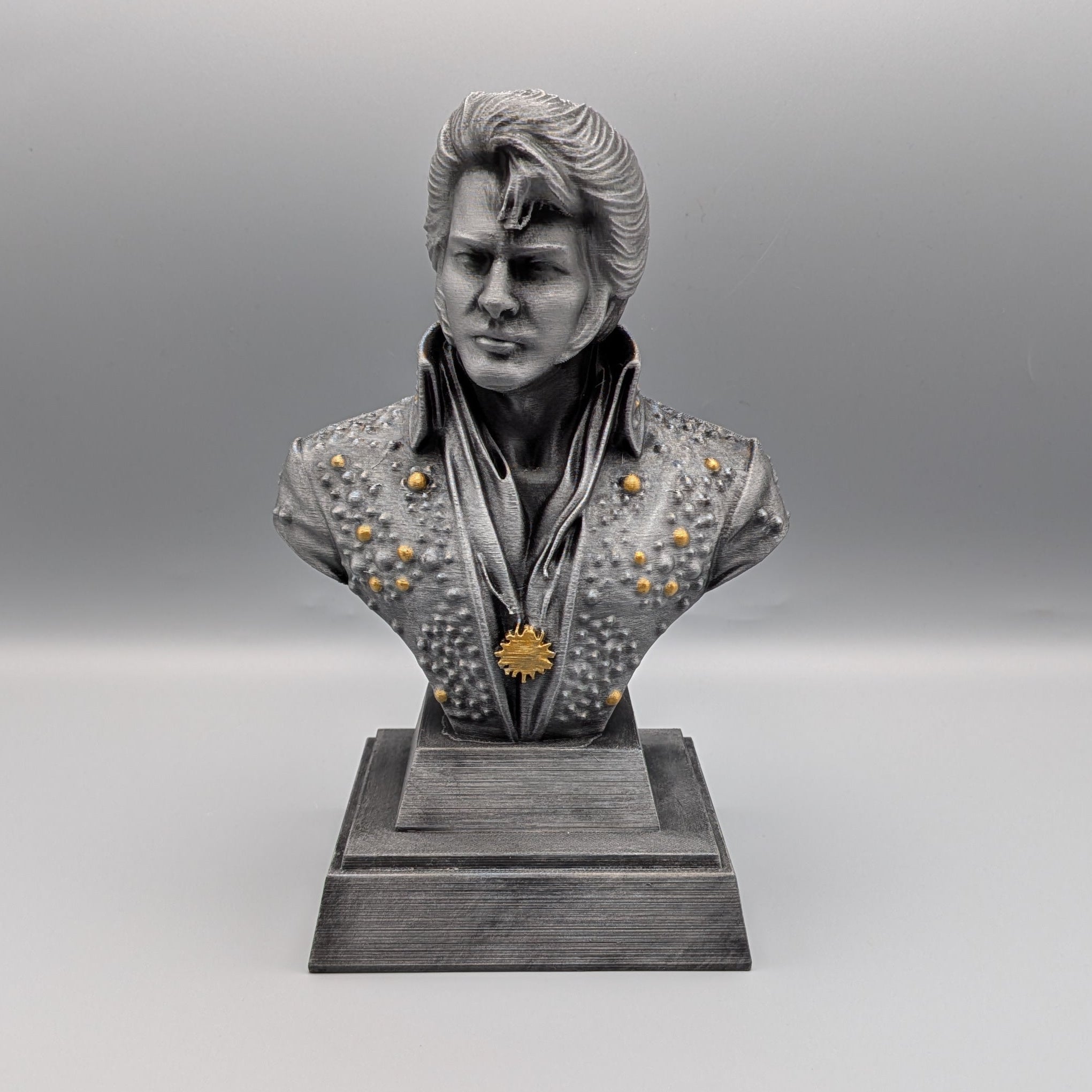 Elvis Presley tribute bust front view rock legend collectible statue