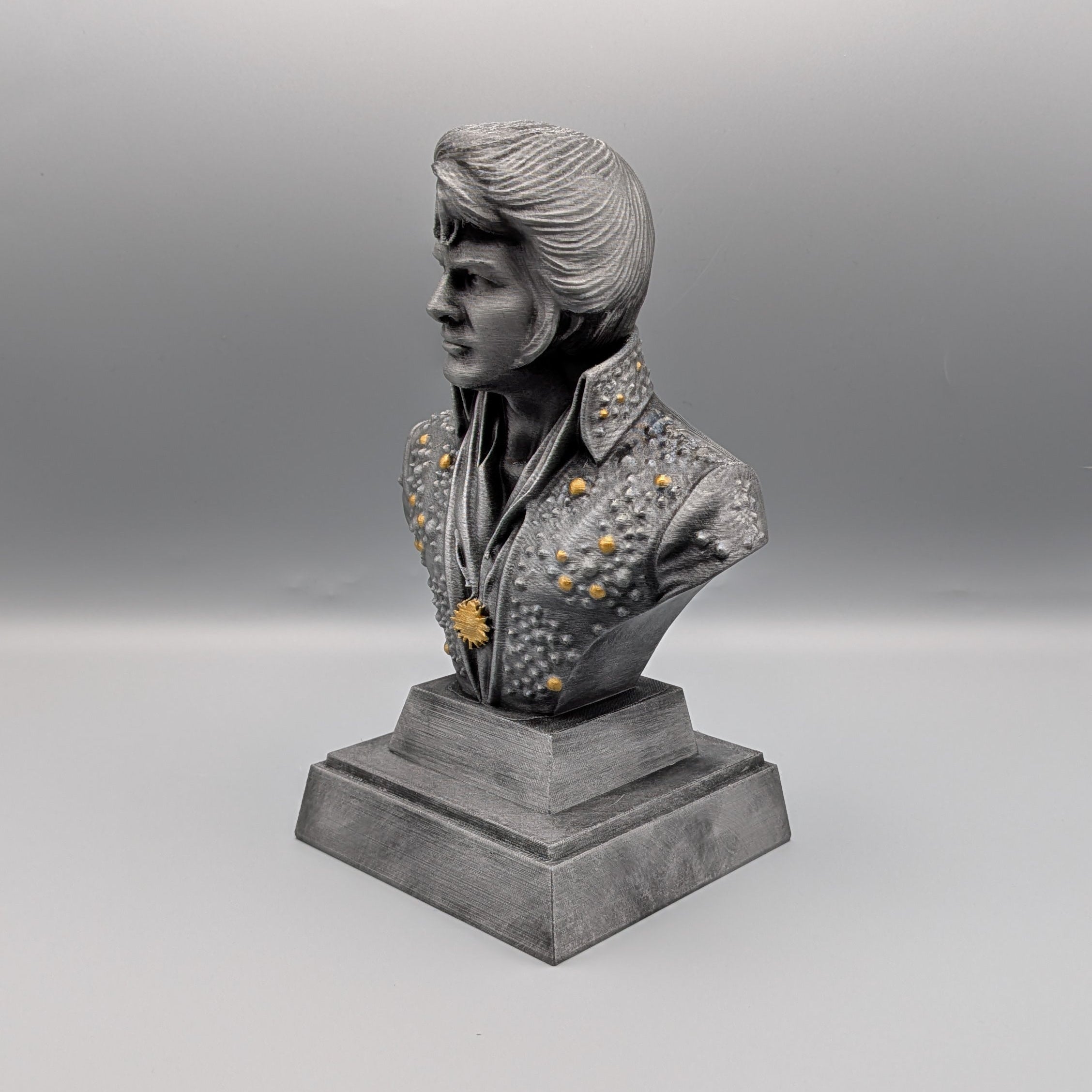 Elvis Presley tribute bust left profile rock legend collectible statue