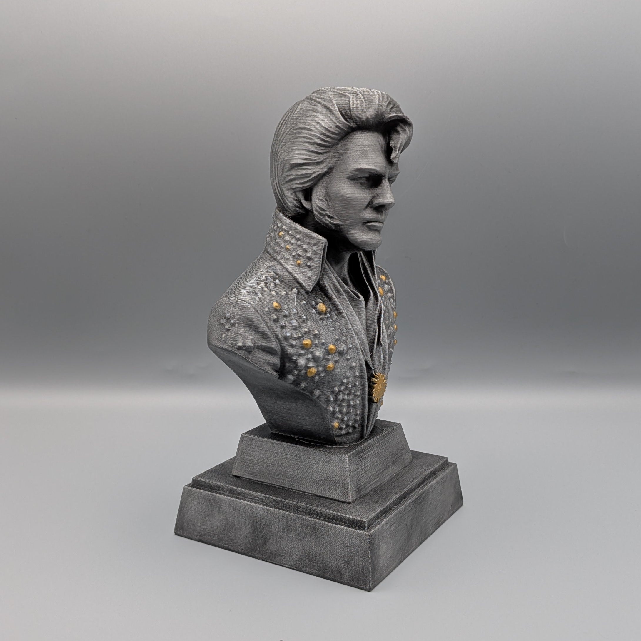 Elvis Presley tribute bust right profile rock legend sculpture