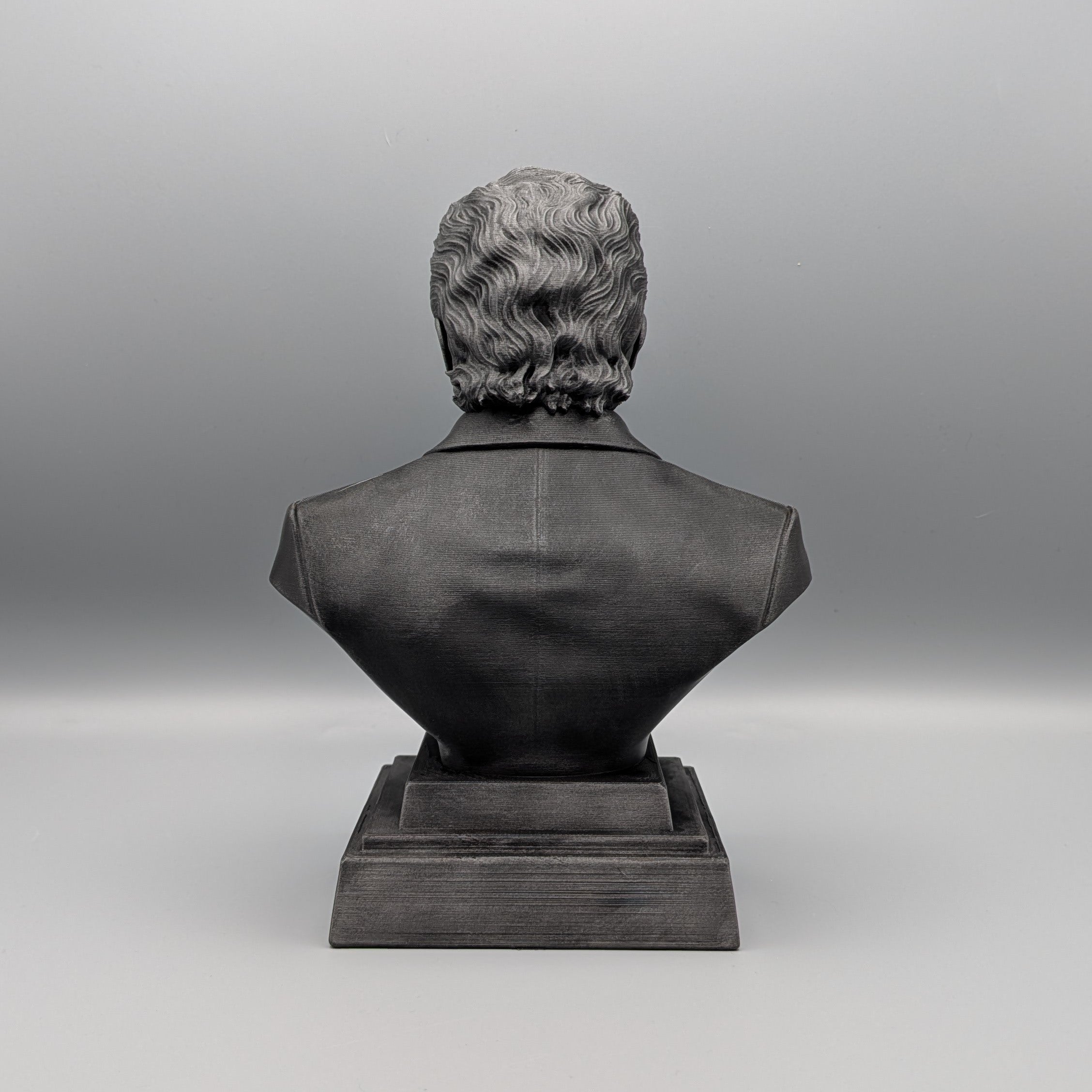 Johnny Cash bust back view showing sculpted details